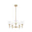 Plafonnier lustre 5 lumières en verre transparent Hunter Xidane-73725715