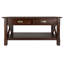 Aiyana 2-Drawer Coffee Table With Shelf in Cappuccino Finish, 17.87'' H X 36.78'' W X 20.87'' D