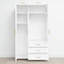 Armoire penderie à 3 portes avec tiroirs
