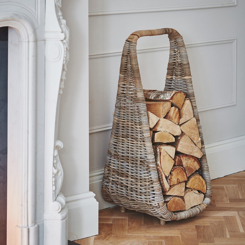  Rattan Indoor Log Storage