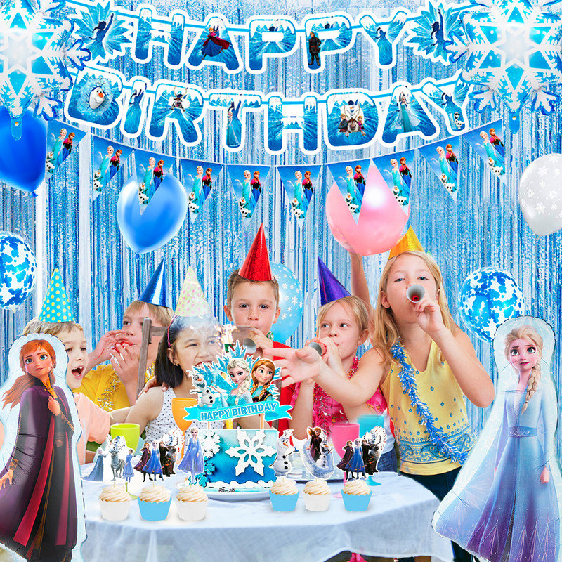 Frozenn Party Decorations,63pcs Elsa Birthday Decoration