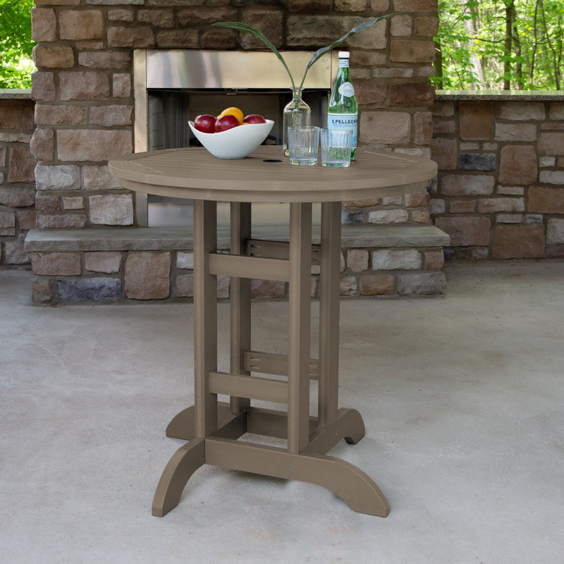 Machado 2-Person 36" Round, Counter-Height Dining Set, Woodland Brown