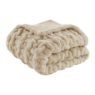 Couverture en fausse fourrure de polyester luxueuse et confortable pour les soirées de salon confortables