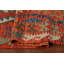 Tapis oriental en laine orange Kilim 9 x 11
