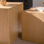 Ensemble de 2 tables basses cubiques en bois naturel