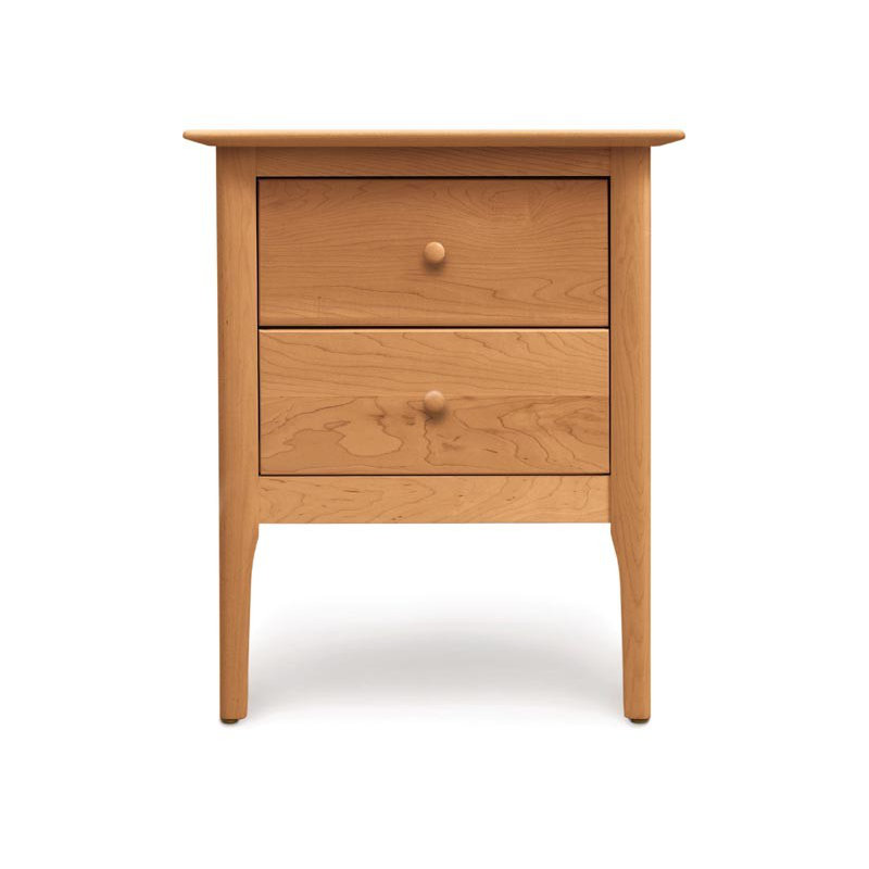Sarah 2 - Drawer Solid Wood Nightstand, Parchment Maple, 24"