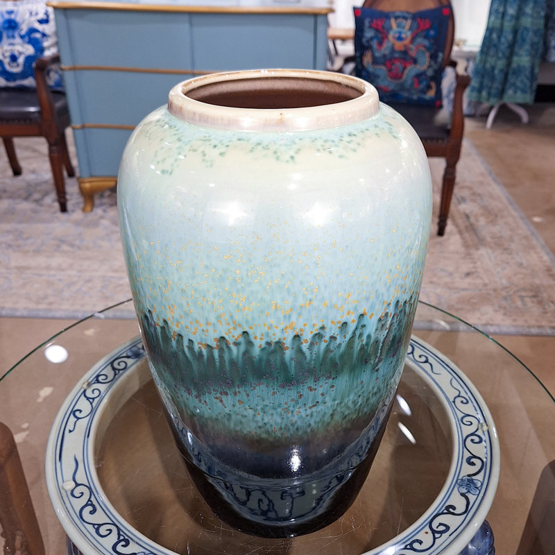 Vase en porcelaine émaillée transition