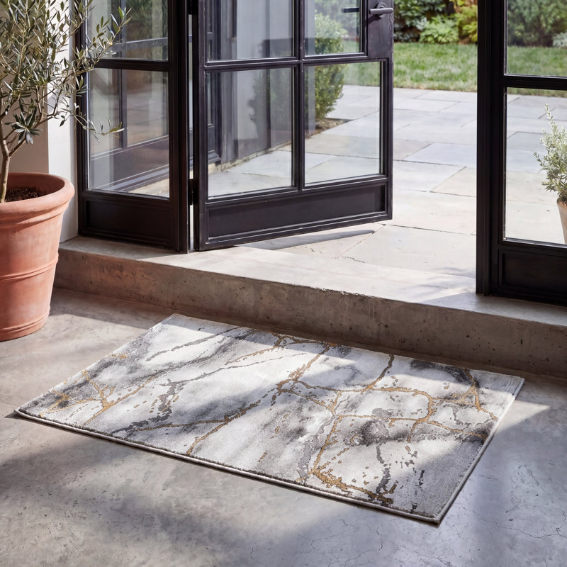 Swindle Washable Abstract Indoor Rug, Rectangle 11' x 15'