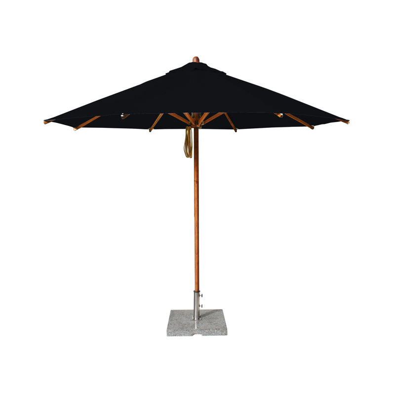 Yadira Market Parasol, Black, 300 cm W x 300 cm D
