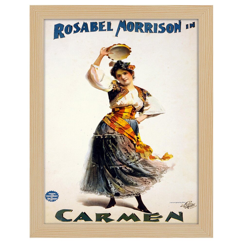 Leinwandbild Vintage Advertising Poster Rosabel Morrison Dancing Carmen