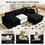 Ensemble de salon modulaire en forme de L avec repose-pieds Comfy Boneless-497760443