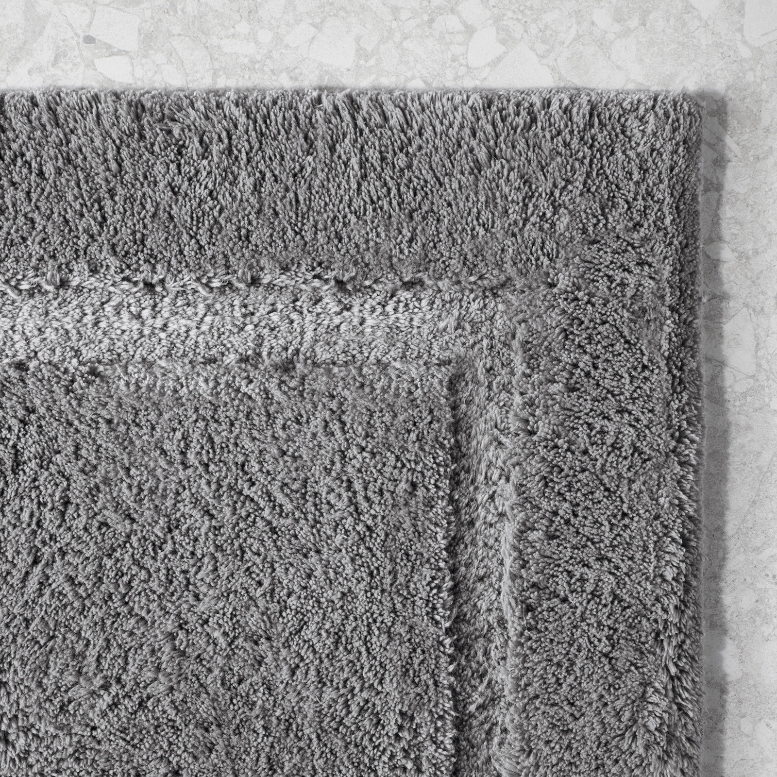 Rane Plush Cotton Bath Mat, 17"W x 24"L, Charcoal