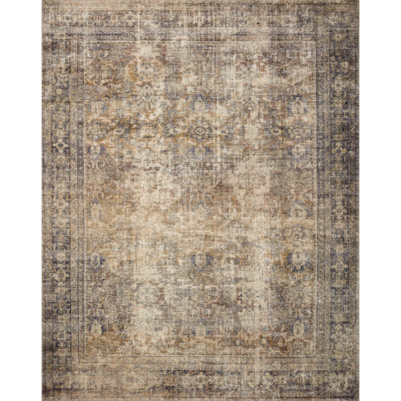 Vintage Sunset Ink Plush Rectangular Area Rug, 2' x 3'6"