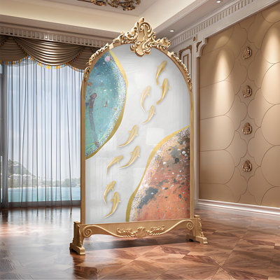 Luxurious Hand-Carved Wood Screen