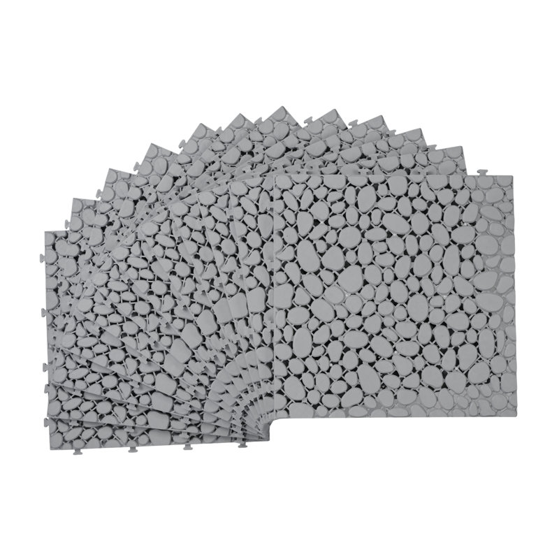 12'' L x 12'' W Plastic Interlocking Deck Tile