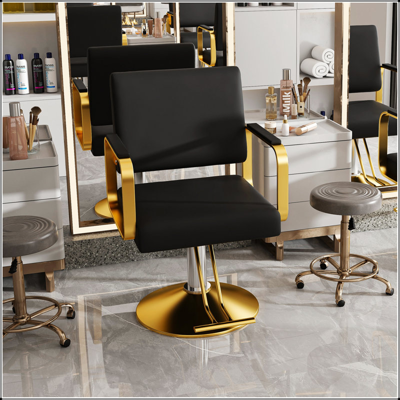 Fauteuil de salon hydraulique avec pivotement à 360 °, conception non inclinable et mousse à mémoire de forme à haute densité pour un confort et une durabilité ultimes