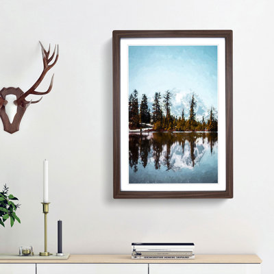 Mount Shuksan Reflection in Abstract - Picture Frame Graphic Art Print