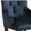 Chaise d'appoint en velours bleu marine et peinture noire Varian II