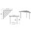 Pergola d'angle à alcôve en vinyle L 96 po x l 96 po x H 94 po