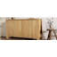 Buffet avec rangement 4 portes Trexm, buffet rétro en bois avec finition vieillie et tablettes réglables pour la salle à manger, la cuisine et le salon (naturel)