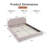 Boucle Upholstered Bed Frame With Tall Curved Headboard, Modern Minimalist Style-1169058531-1167860284