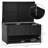 Outdoor Deck Box & Shoe Storage, PE Rattan Wicker Towel Rack With Liner