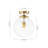1-Light Swirled Glass Orb Semi-Flush Mount