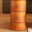 Table de bout mince en bois avec 2 tiroirs