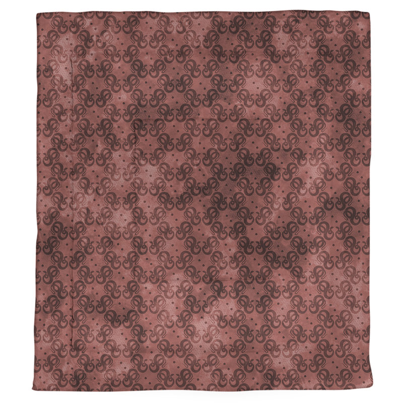 Édredon simple réversible à motif de serpents Katelyn Elizabeth, Édredon très grand, Rouge