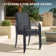 8 Person Patio Dining Set with 53" Round Metal Dining Table and 8 Stackable Textilene Chairs