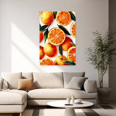 «Vibrant Oranges», art abstrait de fruits tropicaux