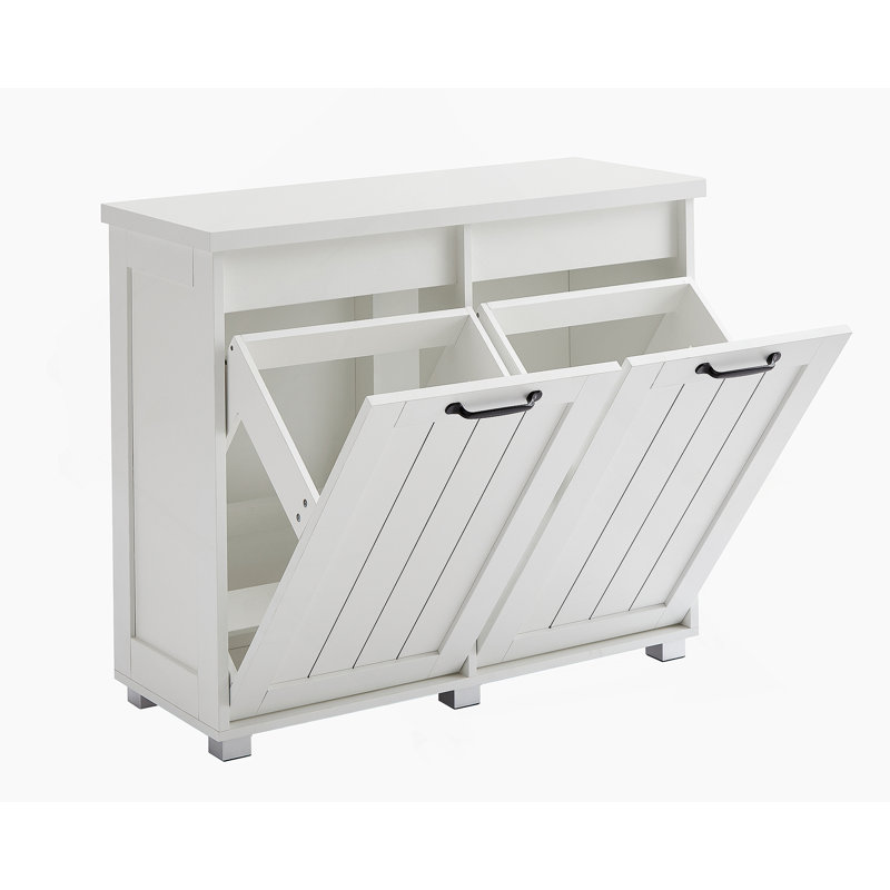 Armoire à ordures à deux compartiments pour cuisine
