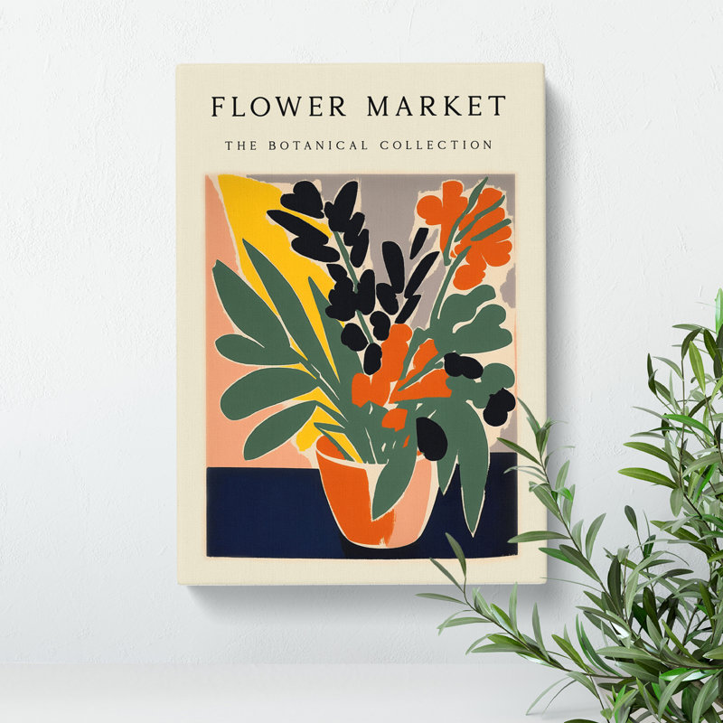The Botanical Flower Market Exhibition No.3 - Wrapped Canvas, 50cm H x 35cm W x 3cm D