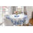 Ambesonne Mandala Round Tablecloth, Country Style Floral Soft Color Circle Pattern Persian Features Nostalgic Design, Circle Table Cloth Cover For Dining Room Kitchen Decoration, 60", Blue White