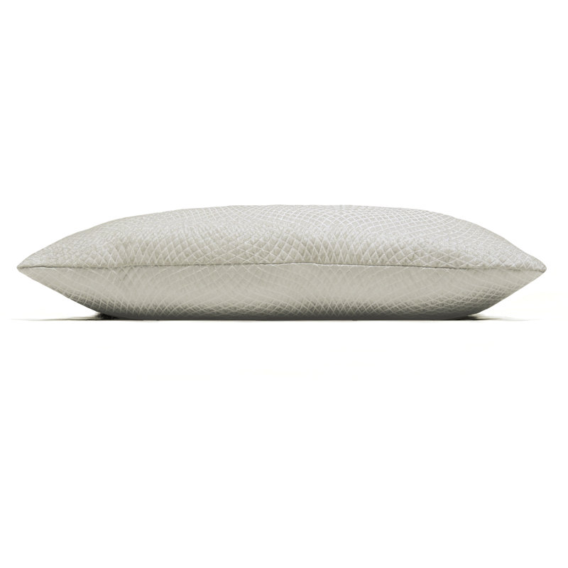Geometric Rectangular Lumbar Cushion, Stonewash Chrome