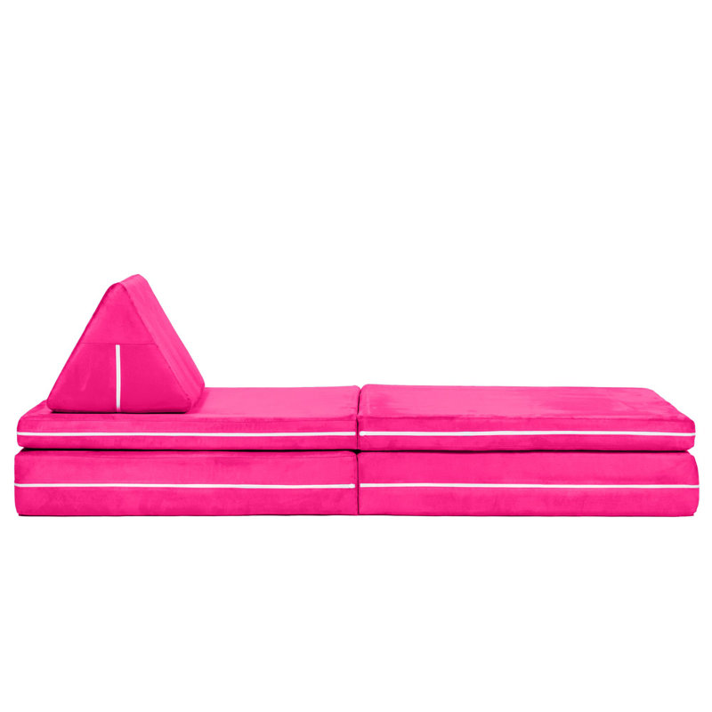 Marrero  Zipline Playscape - Imaginative Furniture Playset for Creative Kids, Fuchsia