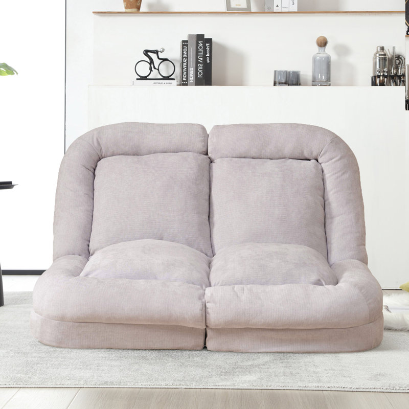 Canapé double Oasis, fauteuil à billes en tissu moderne, canapé de qualité supérieure, canapé d'angle au sol, canapé paresseux pour la vie