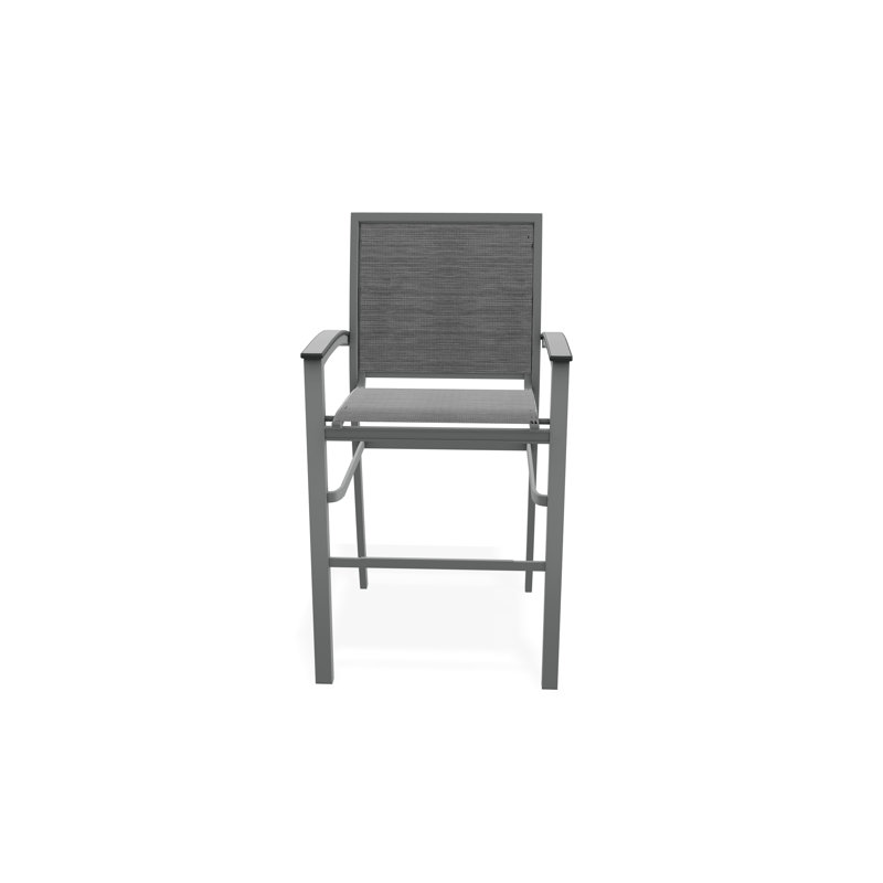 Chaise de café empilable en aluminium Bazza, Graphite, Gris anthracite Collect