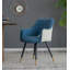 Ensemble de 2 fauteuils d'appoint en tissu bleu, 23 po x 23 po x 34 po