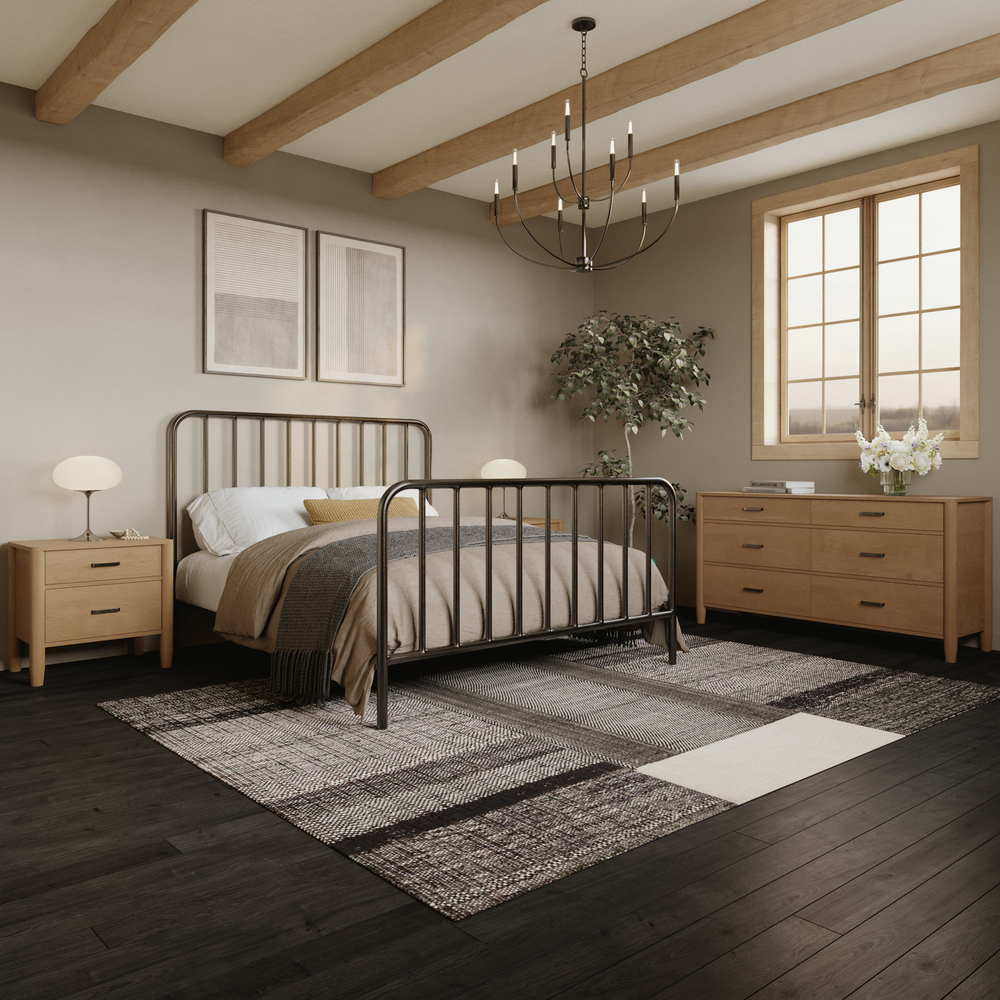 Dawes 64" Dresser In Enhanced Natural Oak