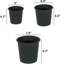 Pot de fleurs rond en plastique avec drainage-1633857388