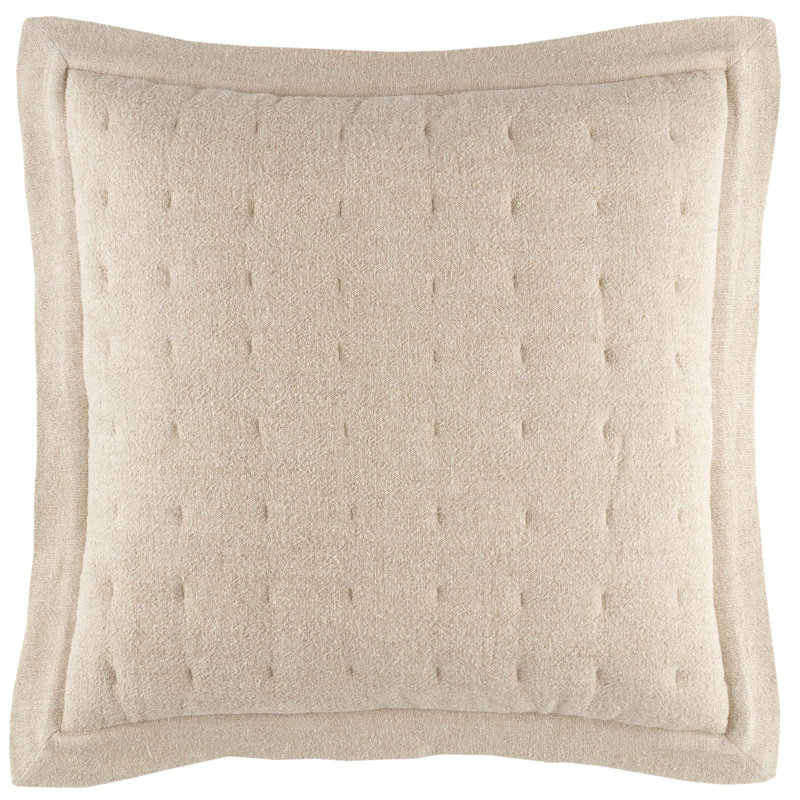 Jonah Linen Natural Quilted Sham, Euro