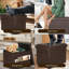 Repose-pieds avec repose-pieds et banc de rangement pliable en cuir avec siège rembourré en mousse plus épaisse. Repose-pieds sous le bureau pour la chambre à coucher du salon