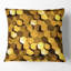 Texture de mur doré en nid d'abeille - coussin imprimé abstrait-30730831-30730834