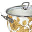 Casserole dorée avec couvercle en verre Golden Flowers Belly-86039576