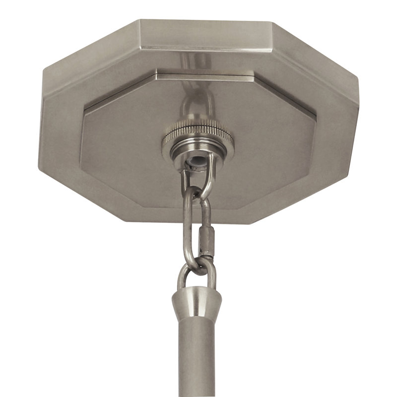 Kate 6 - Light Chandelier, Vintage Wine, Polished Nickel