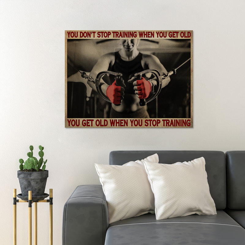 «Lady Doing Gym Hard», impression sur toile tendue, H 24 po x l 36 po x P 2 po