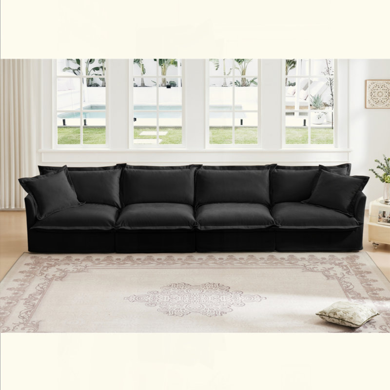Canapé en chenille, Crème, 4