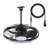 20" Outdoor Waterproof Ceiling Fan With Light And Remote, Plug In Wet Rated Modern Hanging Caged Fans For Patio, Gazebos, Backyards