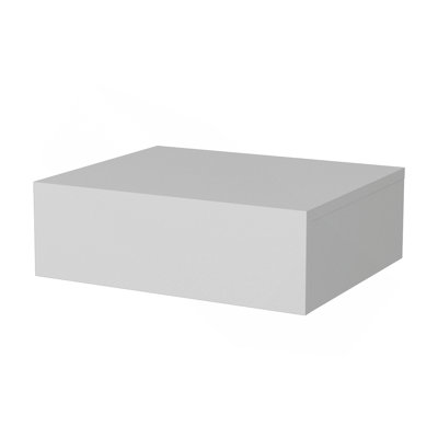 White Wall-Mounted Floating Nightstand